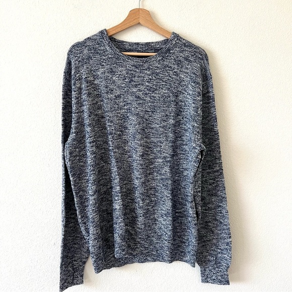 NWT J. Crew Two Color Slub 100% Cotton Marled Crewneck Long Sleeve Sweater SZ XL - Picture 4 of 16